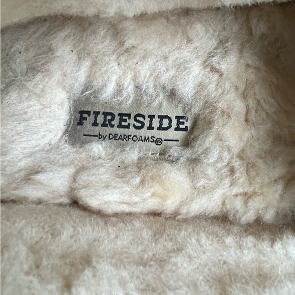 Fireside‎ by Dearfoams Fold-over Moccasin Slippers Chestnut size 10 - Picture 4 of 11